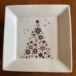 🔴NEW🔴, Christmas, Food Network, Linzer Pattern, Square Dinner Plates, Set of 8